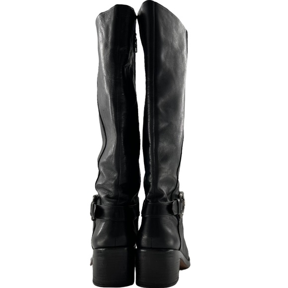Coach Carolina Black Leather Extended Wide Calf Tall Boot Size 8.5 - Picture 4 of 11